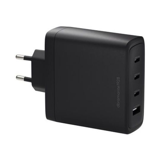 dbramante1928 re-charge - Sítový adaptér - 140 Watt - 4 výstupní konektory (3 x USB-C, USB) - cerná