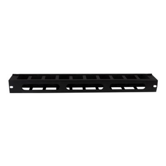 StarTech.com 1U Horizontal Finger Duct Rack Cable Management Panel with Cover - Server Rack Cable Duct - Rack Cable Organizer / Manager (CMDUCT1UX) - Stojanový panel pro usporádání kabelu - 1U - 19" - pro P/N: RACK-18U-20-WALL-OA, RACK-21U-20-WALL-OA, RACK-24U-20-WALL-OA, RK12OD2, RK3236BKF