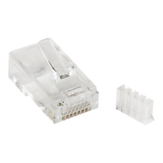 StarTech.com Cat 6 RJ45 Modular Plug for Solid Wire - 50 Pack (CRJ45C6SOL50) - Sítový konektor - RJ-45 (M) - CAT 6 - prusvitná (balení 50) - pro P/N: WIRC6CMPBLU