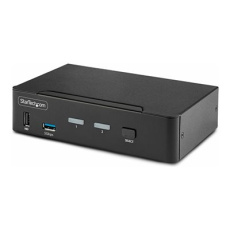 StarTech.com 2-Port DisplayPort KVM Switch, 8K 60Hz / 4K 144Hz, Single Display, DP 1.4, 2x USB 3.0 Ports, 4x USB 2.0 HID Ports, Push-Button & Hotkey Switching, TAA Compliant - OS Independent, Metal Housing (D86A2-2-PORT-8K-KVM) - Prepínac KVM / audio / USB - 2 x KVM / zvuk / USB - 1 místní uživatel - desktop - kompatibilní s TAA