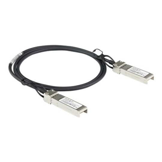 StarTech.com Dell EMC DAC-SFP-10G-2M Compatible 2m 10G SFP+ to SFP+ Direct Attach Cable Twinax, 10GbE SFP+ Copper DAC 10 Gbps Low Power Passive Mini GBIC/Transceiver Module DAC, SFP Plus - Lifetime Warranty (DACSFP10G2M) - Kabel 10GBase pro prímé pripojení - SFP+ (Z) s jazýckem do SFP+ (Z) s jazýckem - 2 m - diaxiální - pasivní
