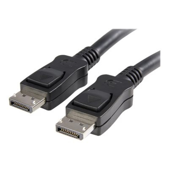 StarTech.com 5m Long DisplayPort 1.2 Cable with Latches DisplayPort 4k - Kabel DisplayPort - DisplayPort (M) do DisplayPort (M) - 5 m - opatrený západkou - cerná