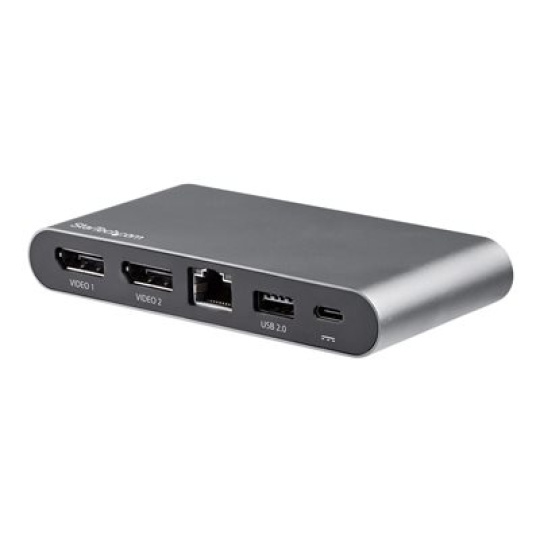 StarTech.com USB C Dock, 4K Dual Monitor DisplayPort, Mini Laptop Docking Station, 100W Power Delivery Passthrough, GbE, 2-Port USB-A Hub, USB Type-C Multiport Adapter 3.3' Cable, Dual DP - Portable USB-C Dock (DK30C2DAGPD) - Dokovací stanice - USB-C - 2 x DP - 1GbE - pro P/N: ARMBARDUO, ARMBARDUOV, ARMDUAL, ARMDUAL30, ARMDUALV, ARMSLIMDUO