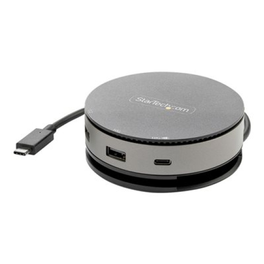 StarTech.com USB C Multiport Adapter, USB 3.1 Gen 2 10Gbps Type-C Mini Dock with 4K 60Hz HDMI/DisplayPort or 1080p VGA, 75W PD Passthrough, 3-Port USB Hub, GbE, Mobile Docking Station - 75W Power Delivery - Dokovací stanice - USB-C 3.1 Gen 2 - HDMI, VGA, DP - 1GbE