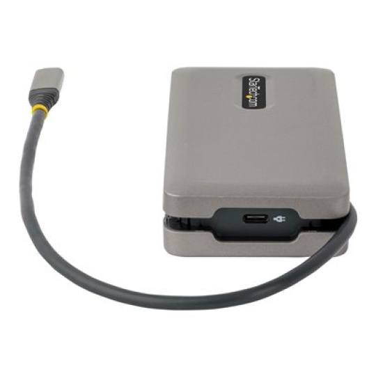 StarTech.com USB-C Multiport Adapter, HDMI/VGA, 4K 60Hz Video, 3-Port USB Hub, 100W Power Delivery Pass-Through, GbE, USB Type-C Travel Dock w/ Charging, 1ft/30cm Wrap-Around Cable - Mini Laptop Docking Station (DKT31CVHPD3) - Dokovací stanice - USB-C - HDMI, VGA - 1GbE - 16 Watt