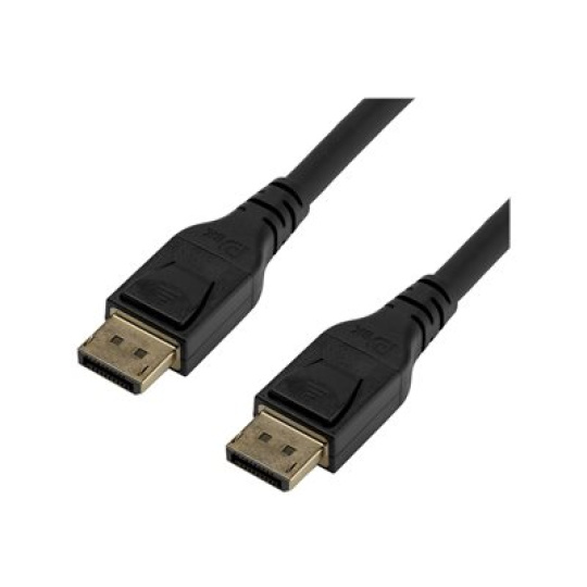 StarTech.com 10ft/3m VESA Certified DisplayPort 1.4 Cable, 8K 60Hz HBR3 HDR, Super UHD DisplayPort to DisplayPort Monitor Cord, Ultra HD 4K 120Hz DP 1.4 Video Cable M/M DP Connectors - DP 1.4 Latching Cable - Kabel DisplayPort - DisplayPort (M) s jazýckem do DisplayPort (M) s jazýckem - DisplayPort 1.4 - 3 m - podpora 8K - cerná - pro P/N: CDP2DPHD, CDP2DPVGA, SV231QDPU34K, TB32DP14