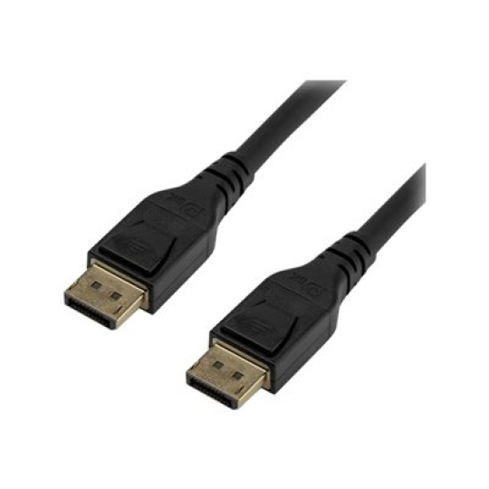 StarTech.com 16ft/5m VESA Certified DisplayPort 1.4 Cable, 8K 60Hz HBR3 HDR, Super UHD DisplayPort to DisplayPort Monitor Cord, Ultra HD 4K 120Hz DP 1.4 Video Cable M/M DP Connectors - DP 1.4 Latching Cable - Kabel DisplayPort - DisplayPort (M) s jazýckem do DisplayPort (M) s jazýckem - DisplayPort 1.4 - 5 m - podpora 8K - cerná - pro P/N: CDP2DPHD, TB32DP14