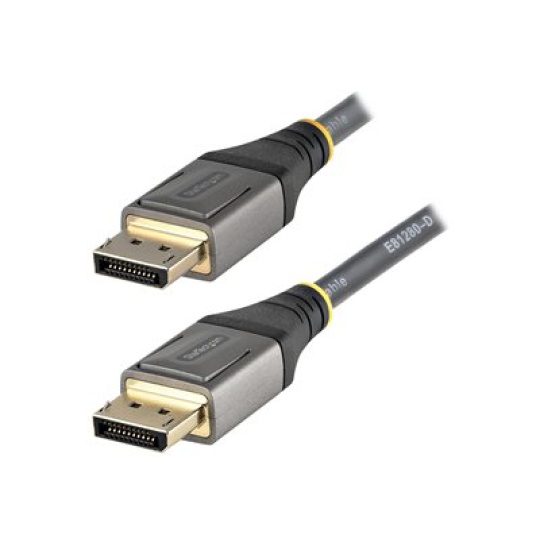 StarTech.com 1ft/30cm DisplayPort 1.4 Cable, 8K 60Hz HDR10 - Kabel DisplayPort - DisplayPort (M) s jazýckem do DisplayPort (M) s jazýckem - DisplayPort 1.4 - 30 cm - podpora 8K60Hz (7680 x 4320), podpora 4K120Hz (3840 x 2160), podpora HDR10, neobsahuje halogen, lisovaný, pasivní - cerná, šedá