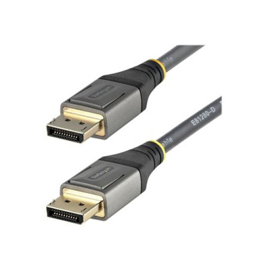 StarTech.com 10ft (3m) VESA Certified DisplayPort 1.4 Cable, 8K 60Hz HDR10, Ultra HD 4K 120Hz DP Video Cable, DisplayPort to DisplayPort Cable, DP Cord for Monitors/Displays, M/M - DP 1.4 Cable with Latches (DP14VMM3M) - Kabel DisplayPort - DisplayPort (M) do DisplayPort (M) - DisplayPort 1.4 - 3 m - podpora 4K120Hz (3840 x 2160), podpora 8K60Hz (7680 x 4320), lisovaný, pasivní - cerná, šedá