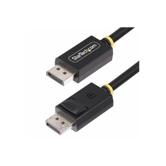 StarTech.com 1m DisplayPort 2.1 Cable, VESA-Certified, DP80 DP 2.1 Cable - Kabel DisplayPort - DisplayPort (M) s jazýckem do DisplayPort (M) s jazýckem - DisplayPort 2.1 - 1 m - UHBR20, podpora HDR, Podpora 16K60hz, Podpora 8K85Hz, podpora 4K240Hz, podpora 1440p 240Hz, rychlost prenosu dat až 80 Gbps, pasivní - cerná