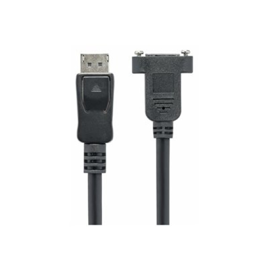 StarTech.com 3 ft. (0.9 m) Displayport Male to Female Cable - Mounting - Latched Connectors - DisplayPort - DP Monitor Cable (DPPNLFM3) - Kabel DisplayPort - DisplayPort (M) do DisplayPort (F) - 91.4 cm - opatrený západkou, lisovaný - cerná - pro P/N: CDP2DP141MB, CDP2DP146B, CDP2DPMM1MB, CDP2DPMM6B, DISPL3M, DP2MDPMF3, MDP2DVIMM6BS
