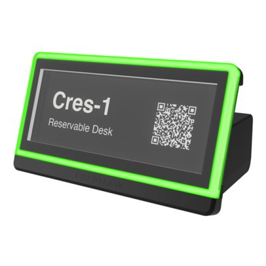 Crestron DSS-100 - Status indicator - desk scheduling - bezdrátový - 802.11b/g/n, Bluetooth 4.2 LE - 2.4 Ghz - texturovaná cerná