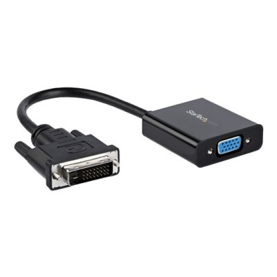 StarTech.com DVI-D to VGA Active Adapter Converter Cable - 1080p - DVI to VGA Converter box (DVI2VGAE) - Video adaptér - DVI-D, Micro-USB typ B (pouze napájení) do HD-15 (VGA) (F) - 24.8 m - aktivní, podpora 1920 x 1200 (WUXGA) - černá