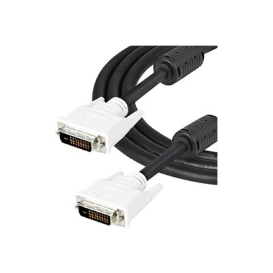 StarTech.com 2m DVI-D Dual Link Cable - Male to Male DVI-D Digital Video Monitor Cable - 25 pin DVI-D Cable M/M Black 2 Meter - 2560x1600 (DVIDDMM2M) - Kabel DVI - dva spoje - DVI-D (M) do DVI-D (M) - 2 m - cerná