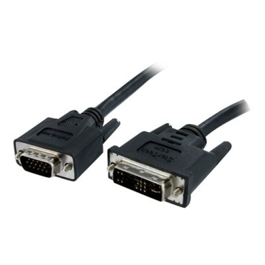 StarTech.com 2m DVI to VGA Display Monitor Cable M/M DVI to VGA (15 Pin) - Video kabel - HD-15 (VGA) (M) do DVI-A (M) - 2 m - lisovaný, krídlové šrouby - cerná