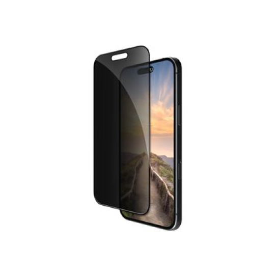 dbramante1928 Eco-shield - Ochrana obrazovky pro mobilní telefon - sklo - s bezpecnostním filtrem - barva rámu cerná - pro Apple iPhone 16 Pro, 17 Pro