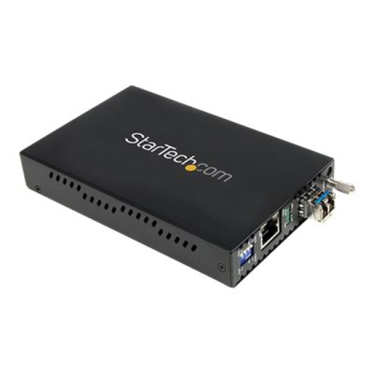 StarTech.com 1000 Mbps Gigabit Single-Mode Copper to Fiber Media Converter - Ethernet (1000Base-T) to LC Fiber Converter (ET1000S40LC2) - Konvertor médií s optickými vlákny - 1GbE - 1000Base-LX, 1000Base-SX, 1000Base-T - RJ-45 / jednoduchý režim LC - až 40 km - 1310 nm - pro P/N: SVA12M2NEUA, SVA12M5NA