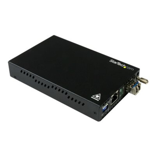 StarTech.com Singlemode (SM) LC Fiber Media Converter for 1Gbe Network - 10km - Gigabit Ethernet - 1310nm - with SFP Transceiver (ET91000SM10) - Konvertor médií s optickými vlákny - 1GbE - 100Base-LX, 1000Base-T - RJ-45 / jednoduchý režim LC - až 10 km - 1310 nm - pro P/N: SVA12M2NEUA, SVA12M5NA