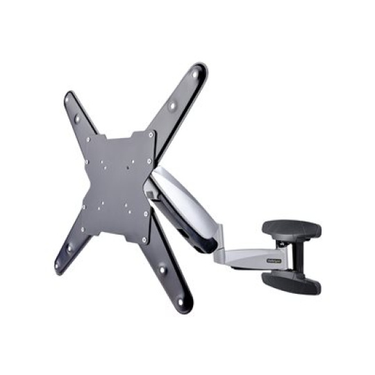 StarTech.com VESA TV Wall Mount, TV Mounting Bracket For 23"-55" Displays, Adjustable Full Motion TV Wall Mount Supports 66lb (30kg), Extendable/Tilting/Swivel Monitor Wall Mount - Low Profile/Slim Display Mount (FHA-TV-WALL-MOUNT) - Montážní sada - pro plochý panel - TV Mounting Bracket - hliník, ocel - cerná, stríbrná - velikost obrazovky: 23"-55" - montáž na stenu