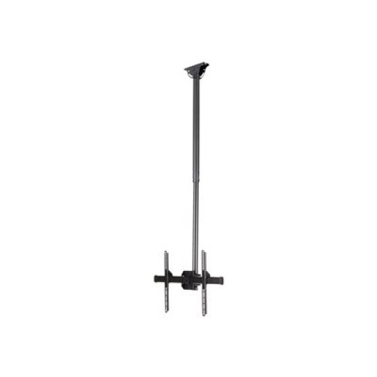 StarTech.com Ceiling TV Mount - 3.5' to 5' Pole - Full Motion - Supports Displays 32? to 75" - For VESA Mount Compatible TVs (FLATPNLCEIL) - Držák - pro plochý panel - ocel - cerná - velikost obrazovky: 32"-75" - stropní montáž - pro P/N: HDMIPLATE