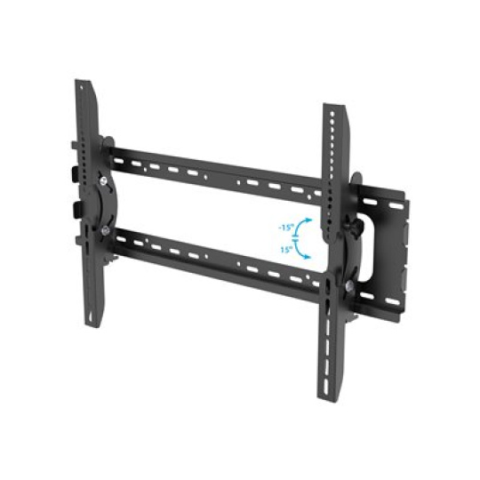 StarTech.com Flat Screen TV Wall Mount - Tilting - Supports 32" to 75" TVs - Steel - VESA TV Mount - Monitor Wall Mount (FLATPNLWALL) - Montážní sada (montážní deska pro umístení na zdi, 2 montážní konzoly) - pro plochý panel - ocel - cerná - velikost obrazovky: 32"-75" - montáž na stenu - pro P/N: HDMIPLATE