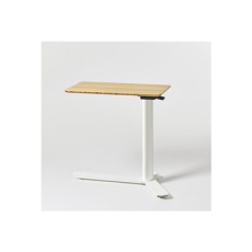 Humanscale Float Mini - Stůl k sezení/stání - rectangular with rounded corners - bambus - bílá základna
