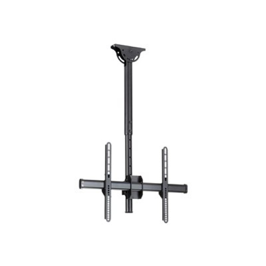 StarTech.com Ceiling TV Mount - 1.8' to 3' Short Pole - Full Motion - Supports Displays 32" to 75" - For VESA Mount Compatible TVs (FPCEILPTBSP) - Držák - pro plochý panel - vysoce odolná ocel - cerná - velikost obrazovky: 37"-75" - stropní montáž - pro P/N: HDMIPLATE