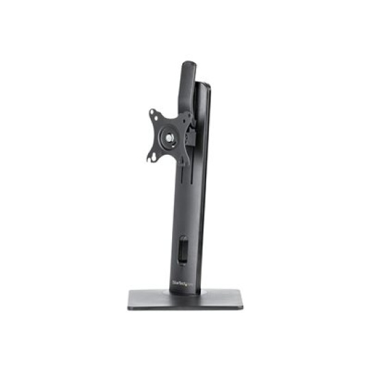 StarTech.com Free Standing Single Monitor Mount, Height Adjustable Monitor Stand, For VESA Mount Displays up to 32" (15lb/7kg), Ergonomic Monitor Stand for Desk, Tilt/Swivel/Rotate, Black - Universal Monitor Stand - Stojan - nastavitelné rameno - pro obrazovka - hliník - cerná - velikost obrazovky: až do 32" - stolní stojan