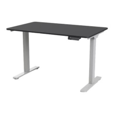Humanscale eFloat Go 2.0 - Stůl k sezení/stání - hranatý - elektrické nastavení výšky - černá - stříbrná základna