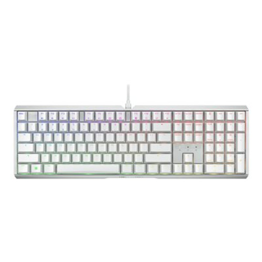 CHERRY XTRFY MX 3.1 - Klávesnice - 100% - full size - podsvícení - USB-C - QWERTY - americká - klávesový spínac: CHERRY MX2A Red - bílá