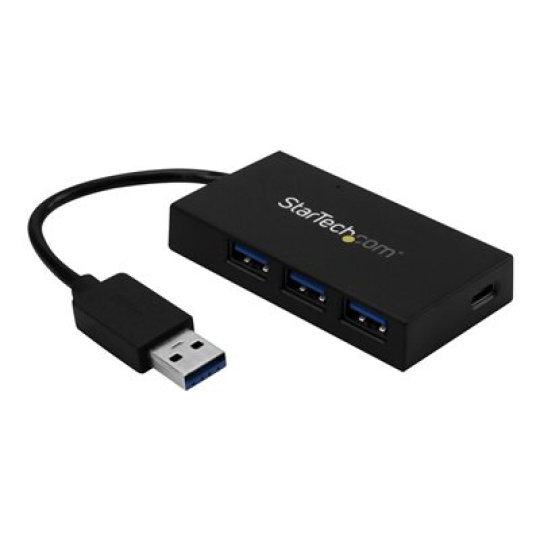 StarTech.com 4 Port USB 3.0 Hub, USB Type-A Hub with 1x USB-C & 3x USB-A Ports (SuperSpeed 5Gbps), USB Bus Powered, USB 3.1/USB 3.2 Gen 1 Adapter Hub, Portable USB Hub for Laptop/Desktop - Windows/macOS/Linux (HB30A3A1CFB) - Rozbocovac - 4 x SuperSpeed USB 3.0 - desktop - pro P/N: CFASTRWU3C, SDMSDRWU3AC