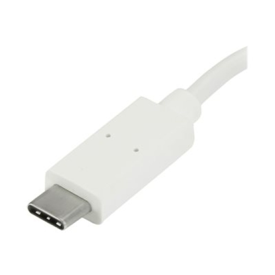 StarTech.com 4 Port USB C Hub with 1x USB-C & 3x USB-A Ports (SuperSpeed 5Gbps), USB Bus Powered, Compact Portable/Laptop USB 3.0 Adapter Hub, USB 3.1 Gen 1/USB 3.2 Gen 1 Type-C Hub, White - Windows/macOS/Linux (HB30C3A1CFBW) - Rozbocovac - 3 x SuperSpeed USB 3.0 + 1 x USB 3.1 - desktop