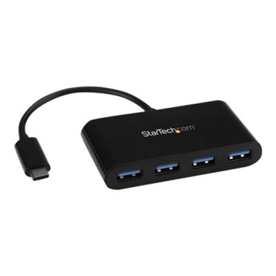 StarTech.com 4-Port USB-C Hub - Portable USB-C to 4x USB-A Hub - Bus-Powered USB 3.1 Gen 1 Type-C Hub - USB 3.0 Port Expander (HB30C4AB) - Rozbocovac - 4 x SuperSpeed USB 3.0 - desktop