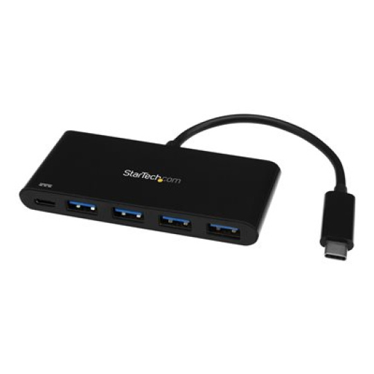 StarTech.com 4 Port USB C Hub with 4 USB Type-A Ports (USB 3.0 SuperSpeed 5Gbps), 60W Power Delivery Passthrough Charging, USB 3.1 Gen 1/USB 3.2 Gen 1 Laptop Hub Adapter, MacBook, Dell - Windows/macOS/Linux (HB30C4AFPD) - Rozbocovac - 4 x SuperSpeed USB 3.0 - desktop