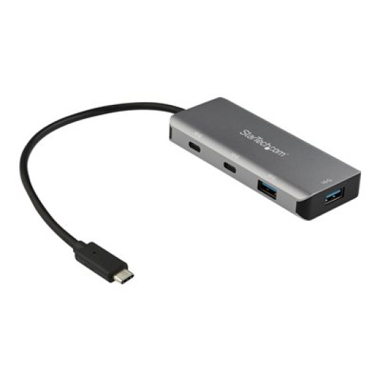 StarTech.com 4 Port USB C Hub w/ 2x USB A & 2x USB C, SuperSpeed 10Gbps USB Type-C 3.1/3.2 Gen 2 Hub, USB Bus Powered, Portable USB-C to USB Adapter Hub, Aluminum, 9.8" (25cm) Cable - Windows/macOS/Linux - Rozbocovac - 2 x USB-C + 2 x USB 3.1 Gen 2 - desktop - pro P/N: PEXUSB321C