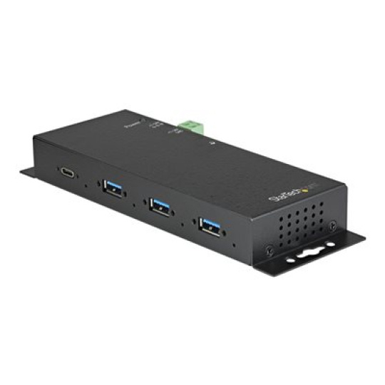 StarTech.com 4 Port USB C Hub 10Gbps - Metal Industrial USB 3.2/3.1 Gen 2 Type-C Hub - 3A/1C - USB-C or USB-A Host - Mountable - ESD/Surge (HB31C3A1CME) - Rozbocovac - 1 x USB-C + 3 x USB 3.1 - desktop - AC 110 - 230 V