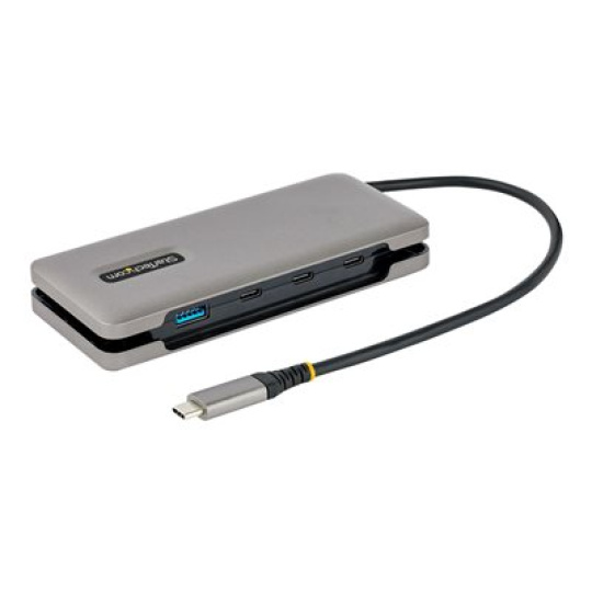 StarTech.com 4-Port USB-C Hub, 1x USB-A and 3x USB-C Ports, USB 3.1 10Gbps, Bus Powered, USB Type C Hub with 9.8in (25cm) Wrap-Around Cable, Portable USB-C to USB-A Hub - USB Expansion Hub (HB31CM1A3CB) - Rozbocovac - 1 x USB 3.2 Gen 2 + 3 x USB-C 3.2 Gen 2 - desktop