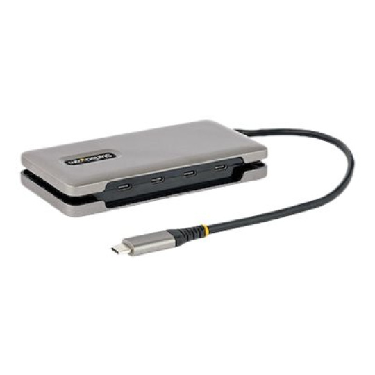 StarTech.com 4-Port USB-C Hub, 4x USB-C Ports, USB 3.1 10Gbps, Portable USB C Hub with 100W Power Delivery Pass-Through, Portable USB Type C Hub w/ 9.8in (25cm) Wrap-Around Cable - USB Expansion Hub (HB31CM4CPD3) - Rozbocovac - 4 x USB 3.2 Gen 2 - desktop