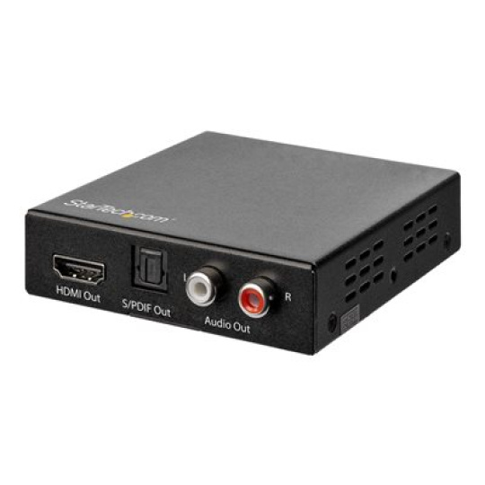 StarTech.com HDMI Audio Extractor - 4K 60Hz - HDMI Audio De-embedder - HDR - Toslink Optical Audio - Dual RCA Audio - HDMI Audio (HD202A) - Extraktor zvukového signálu HDMI - cerná
