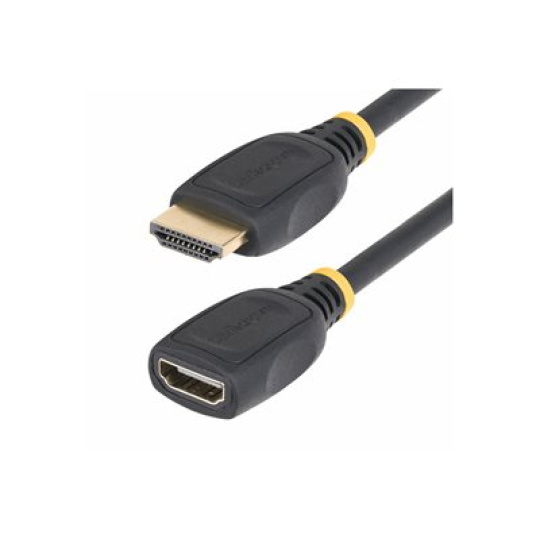 StarTech.com 6.6ft HDMI 2.0 Extension Cable, 4K 60Hz, M/F - High Speed - prodlužovací kabel HDMI - HDMI s piny (male) do HDMI se zdírkami (female) - 2 m - odstínený - cerná - podpora 4K60Hz, pasivní