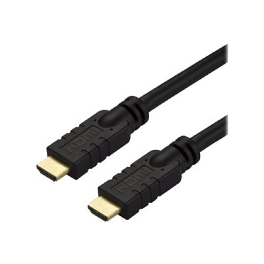 StarTech.com 10m(30ft) HDMI 2.0 Cable, 4K 60Hz Active HDMI Cable, CL2 Rated for In Wall Installation, Long Durable High Speed Ultra-HD HDMI Cable, HDR 10, 18Gbps, Male to Male Cord, Black - Al-Mylar EMI Shielding (HD2MM10MA) - HDMI kabel - HDMI s piny (male) do HDMI s piny (male) - 10 m - podporuje 4K - pro P/N: ADJPROJCART, FPWHANGER, FPWTLTPORT, MBLTVSTNDEC, ST122HD202, STNDMTV100, STNDMTVDUO