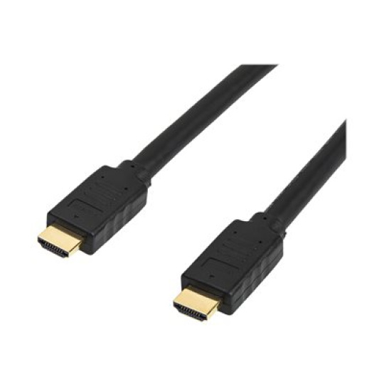 StarTech.com 15m(50ft) HDMI 2.0 Cable, 4K 60Hz Active HDMI Cable, CL2 Rated for In Wall Installation, Long Durable High Speed Ultra-HD HDMI Cable, HDR 10, 18Gbps, Male to Male Cord, Black - Al-Mylar EMI Shielding (HD2MM15MA) - HDMI kabel - HDMI s piny (male) do HDMI s piny (male) - 15 m - podporuje 4K - pro P/N: ST122HD202, ST124HD202