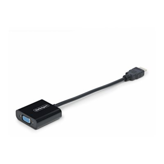 StarTech.com HDMI to VGA Adapter, 1080p, Active Video Converter - Video adaptér - HDMI s piny (male) do HD-15 (VGA) se zdírkami (female) - 18.95 cm - cerná - podpora 1080p, aktivní, bus powered