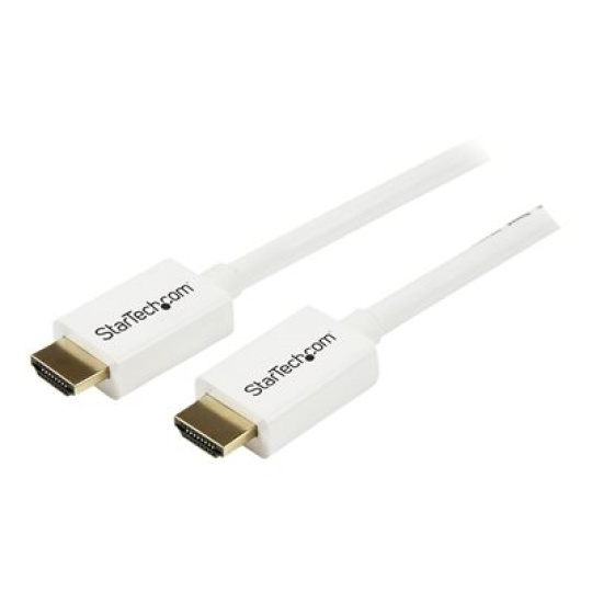 StarTech.com 7m/23 ft CL3 Rated HDMI Cable with Ethernet, In Wall Rated HDMI Cable 4K 30Hz, UHD High Speed HDMI Cable 10.2 Gbps Bandwidth, 4K Ultra HD HDMI 1.4 Video / Display Cable, 30AWG - Long White HDMI Cable - HDMI kabel - HDMI s piny (male) do HDMI s piny (male) - 7 m - dvojnásobne stínený - bílá