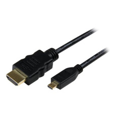 StarTech.com 0.5m High Speed HDMI Cable with Ethernet HDMI to HDMI Micro - Kabel HDMI s ethernetem - HDMI s piny (male) do 19 pin micro HDMI Type D s piny (male) - 50 cm - cerná