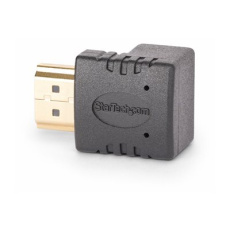 StarTech.com Down Angle HDMI 2.0 Adapter, 90-Degree HDMI Port Saver, M/F - High Speed - HDMI adaptér - HDMI s piny (male) do HDMI se zdírkami (female) zahnutý nahoru - cerná - podpora 4K60Hz, dvousmerný, pasivní