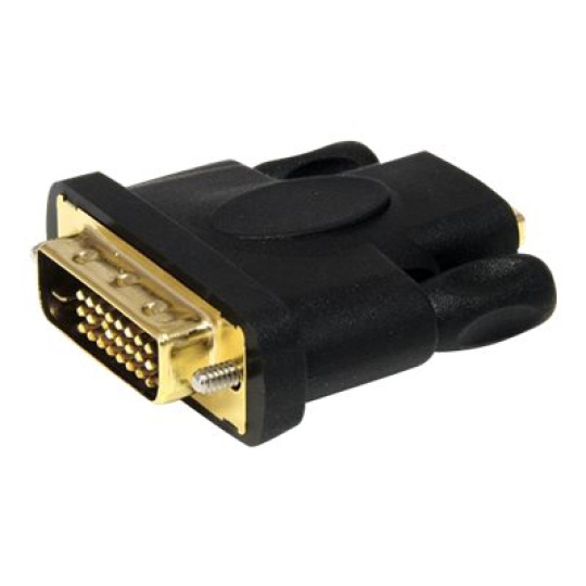 StarTech.com HDMI to DVI-D Video Cable Adapter - F/M - HD to DVI - HDMI to DVI-D Converter Adapter (HDMIDVIFM) - Video adaptér - dva spoje - HDMI se zdírkami (female) do DVI-D s piny (male) - cerná - pro P/N: HDMM1MP, HDMM2MP, HDMM3MP, RKCOND17HD, SV231DHU34K6, SV231HU34K6, SV431HU34K6