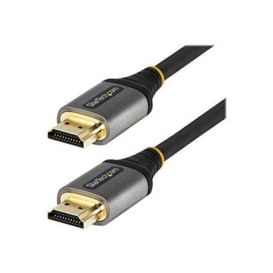 StarTech.com 20in (50cm) HDMI 2.1 Cable 8K - Certified Ultra High Speed HDMI Cable 48Gbps - 8K 60Hz/4K 120Hz HDR10+ eARC - Ultra HD 8K HDMI Cord - Monitor/TV/Display - Flexible TPE Jacket - Ultra High Speed - HDMI kabel - HDMI s piny (male) do HDMI s piny (male) - 50 cm - odstínený - šedá, cerná - pasivní, podpora 4K120Hz, podpora 8K60Hz (7680 x 4320)
