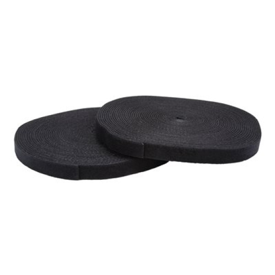 StarTech.com 100ft. Hook and Loop Roll - Cut-to-Size Reusable Cable Ties - Bulk Industrial Wire Fastener Tape - Adjustable Fabric Wraps - Black (HKLP100) - Role kabelového pásku - 30.4 m - pro P/N: CMHOOK1U, HKLP100BL, HKLP100GN, HKLP100RD, HKLP100YW