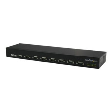 StarTech.com USB to Serial Hub - 8 Port - COM Port Retention - Rack Mount and Daisy Chainable - FTDI USB to RS232 Hub (ICUSB23208FD) - Sériový adaptér - USB 2.0 - RS-232 x 8 - cerná